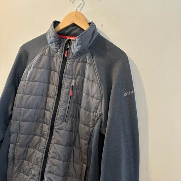 Orvis Men’s Gray Mixed Media Quilted Full Zip Jacket Size L - Picture 5 of 11